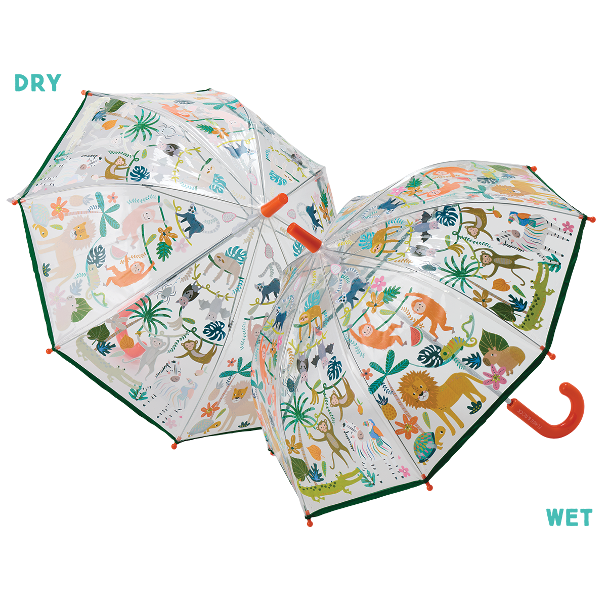 Jungle Transparent Magic Color Changing Umbrella image number 0