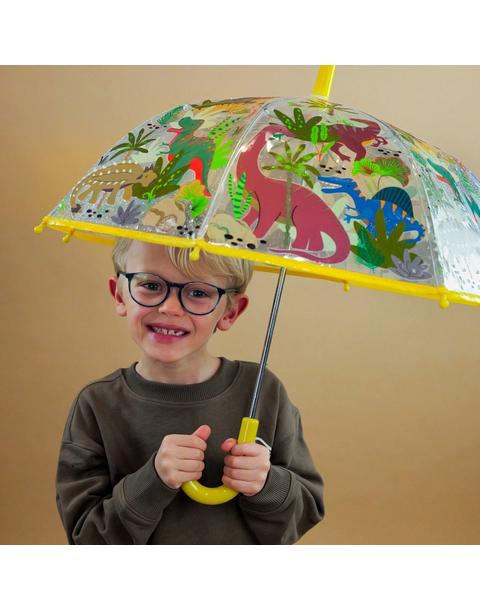 Dinosaur Transparent Magic Color Changing Umbrella