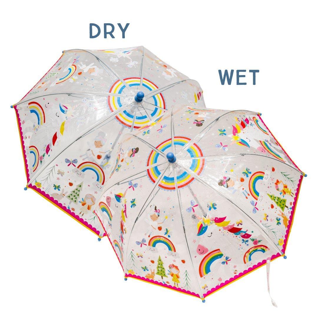 Rainbow Fairy Transparent Magic Color Changing Umbrella image number 0