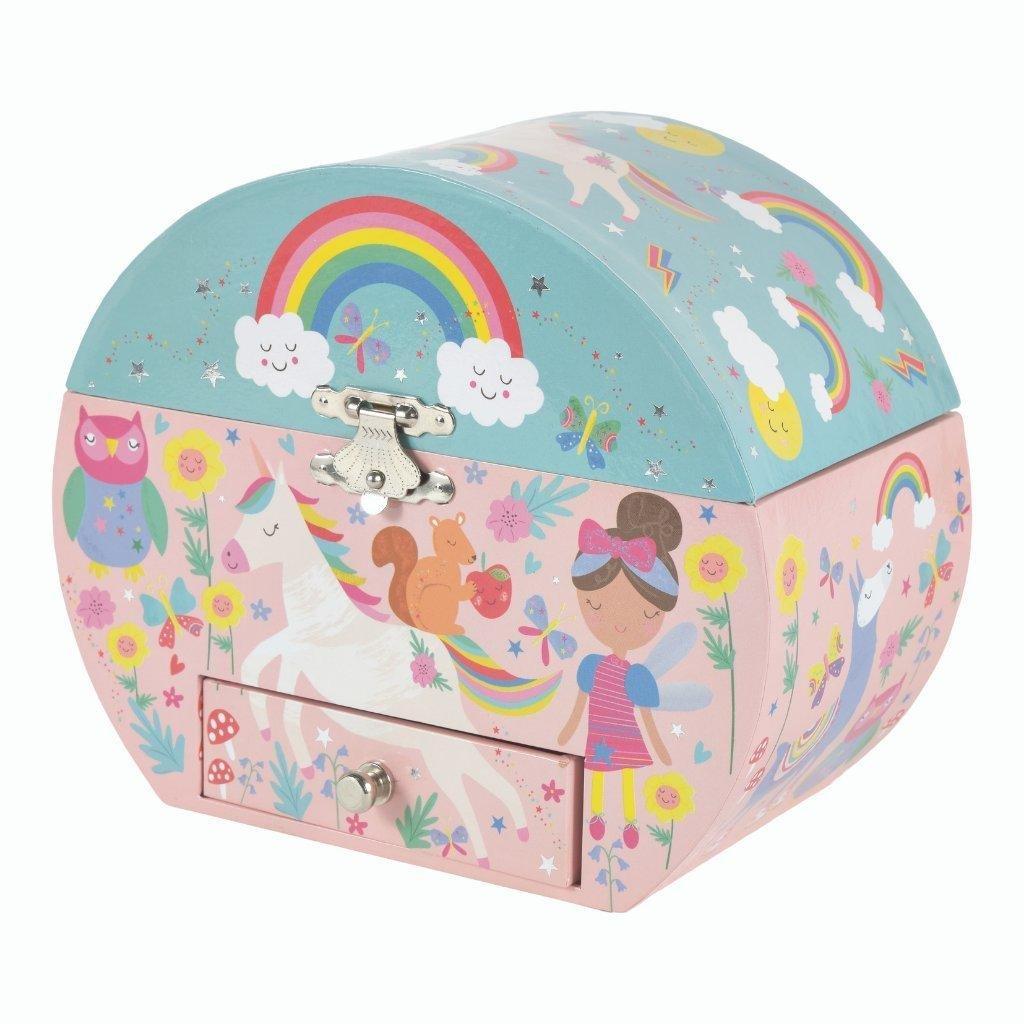 Floss & Rock Rainbow Fairy Oval Musical Jewelry Box image number 2