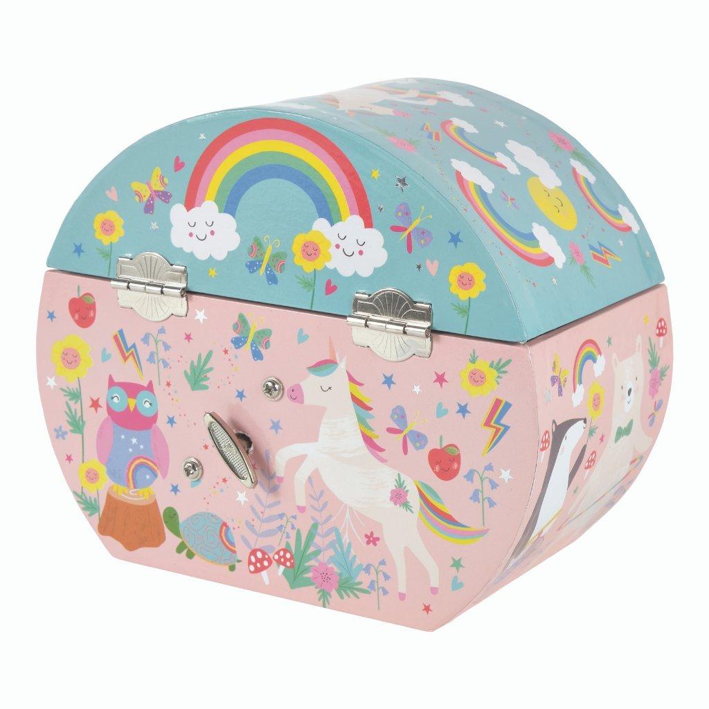 Floss & Rock Rainbow Fairy Oval Musical Jewelry Box image number 3