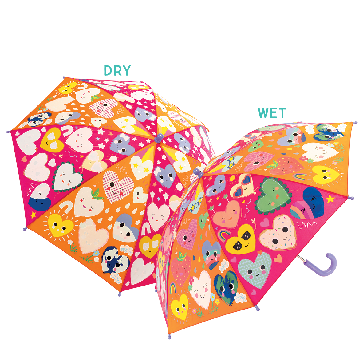 Hearts 6+ Magic Color Changing Umbrella image number 0