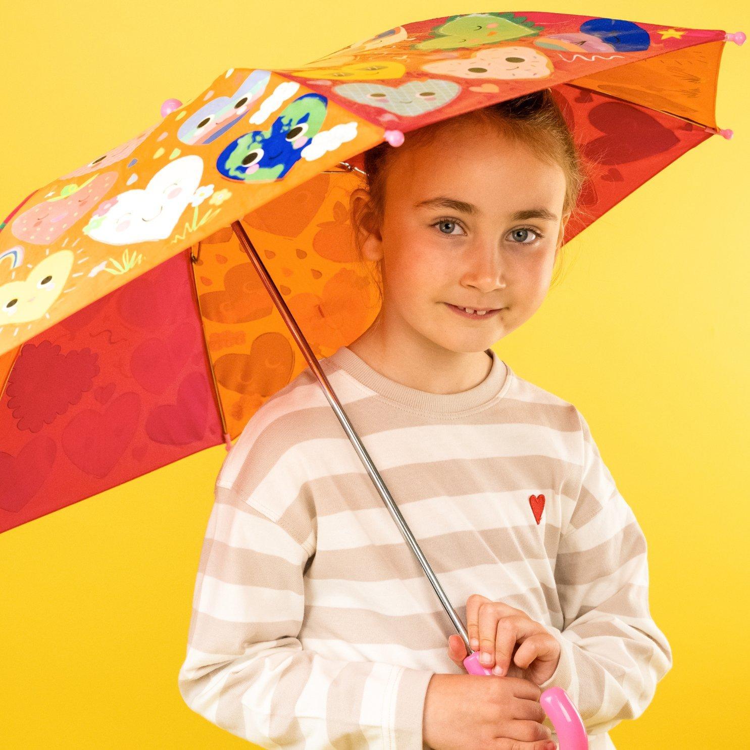Hearts 6+ Magic Color Changing Umbrella image number 3