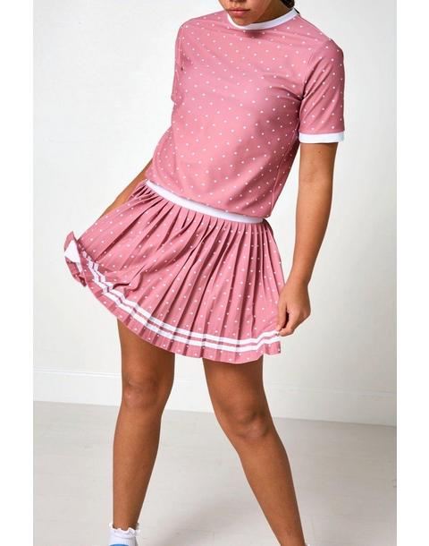 League Pleated Skort - Pink Dot