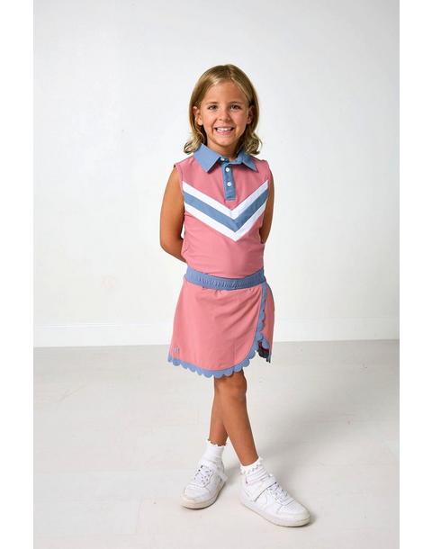 Girls Scalloped Skort- Pink
