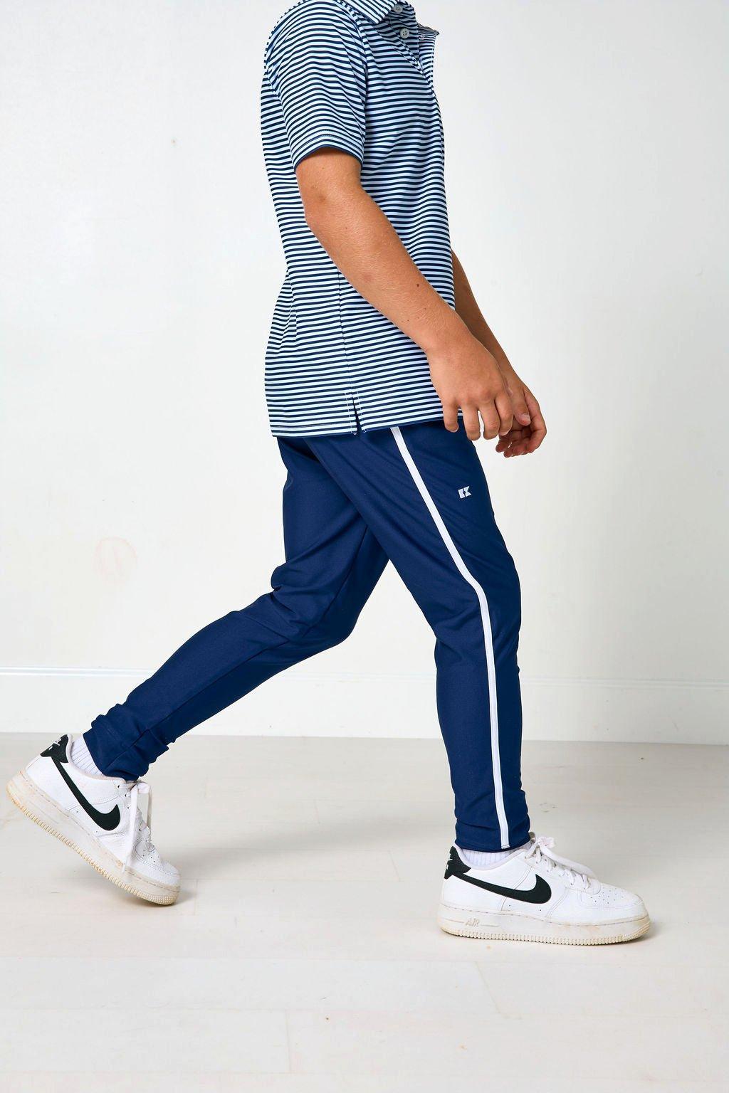 Boys Warm-Up Retro Jogger Pant- Navy image number 2