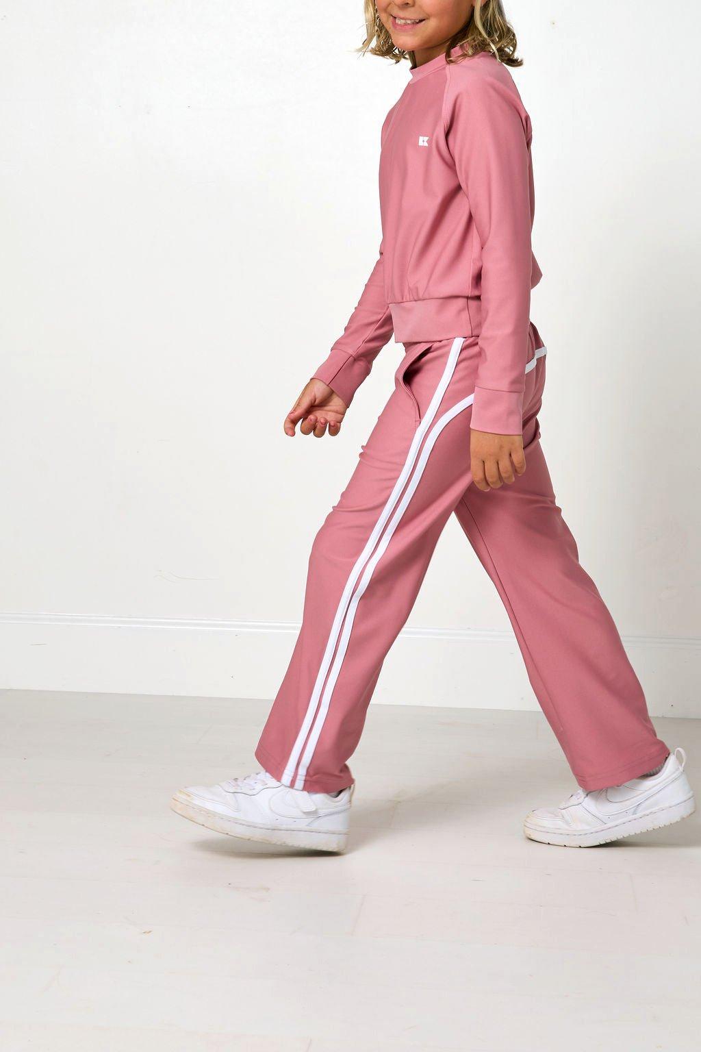 Wide Leg Sweatpant- Dusty Pink image number 4