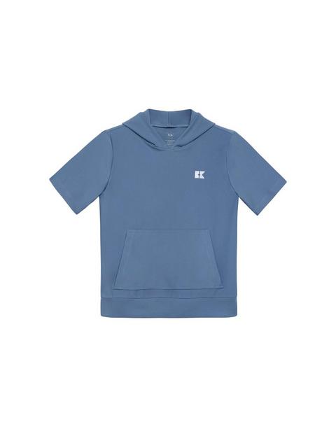 Short Sleeve Hoodie- Slate