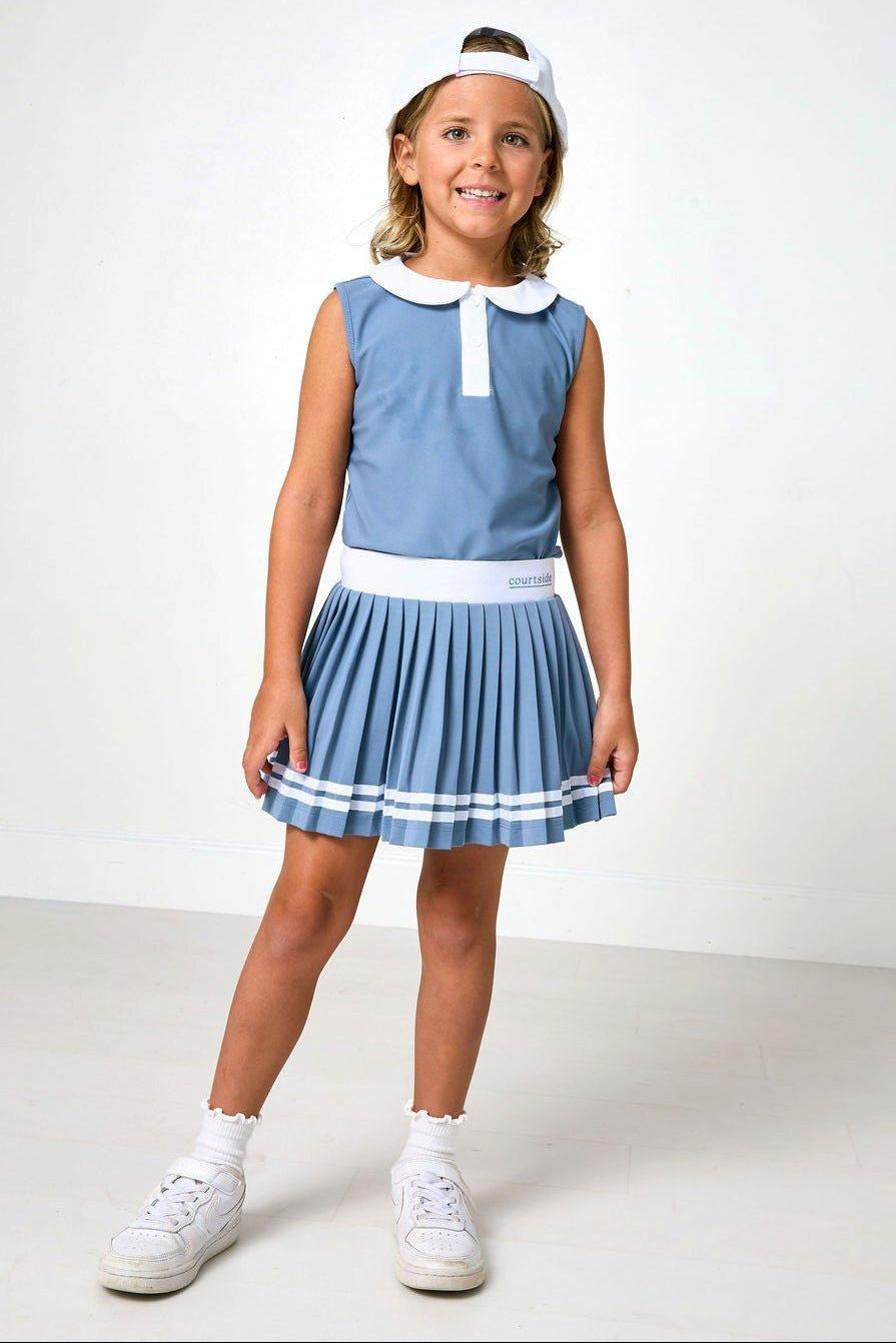 League Pleated Skort- Slate image number 1