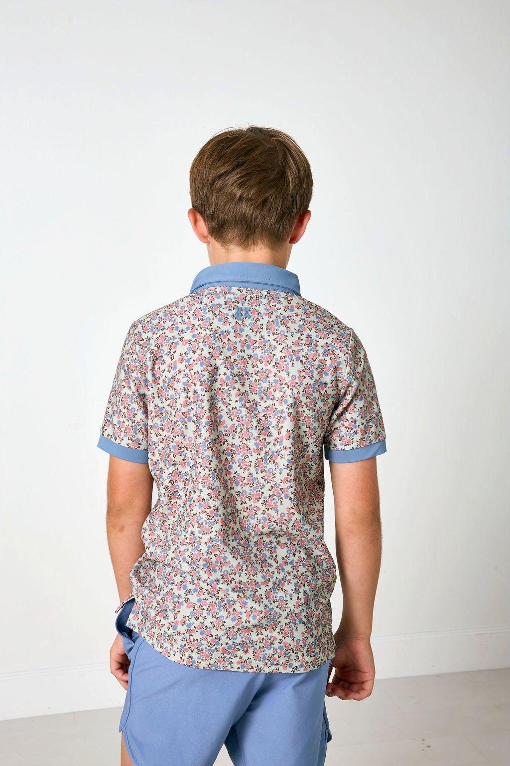 Boys Polo Shirt- Fall Floral image number 4