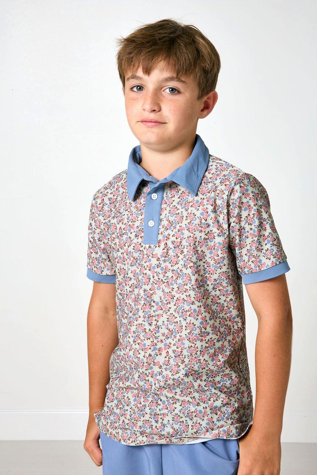 Boys Polo Shirt- Fall Floral image number 1