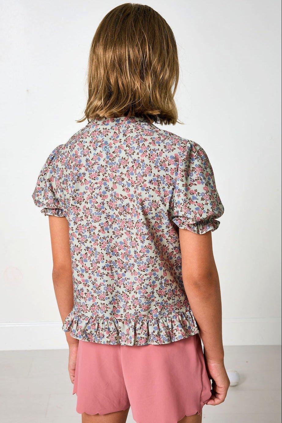 Ruffle Tee- Fall Floral image number 4