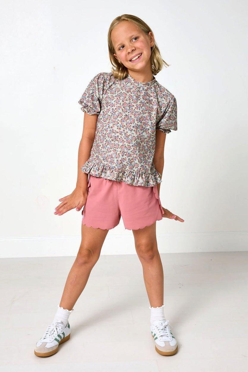 Ruffle Tee- Fall Floral image number 1