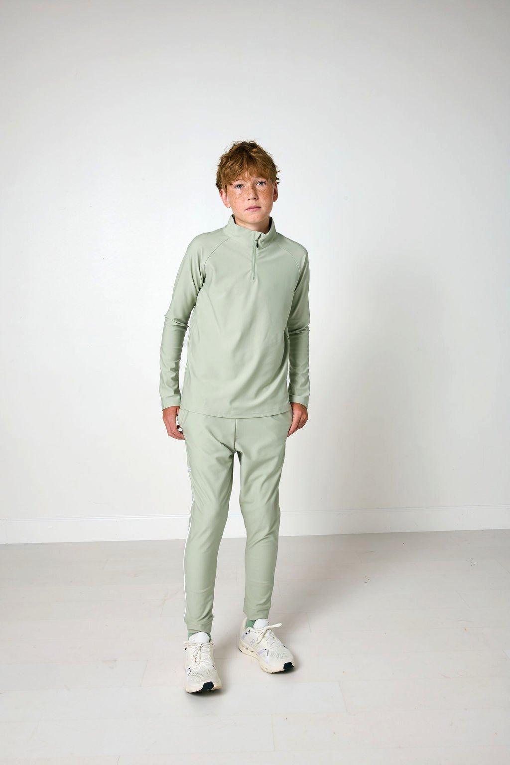 Retro Half Zip- Sage image number 3