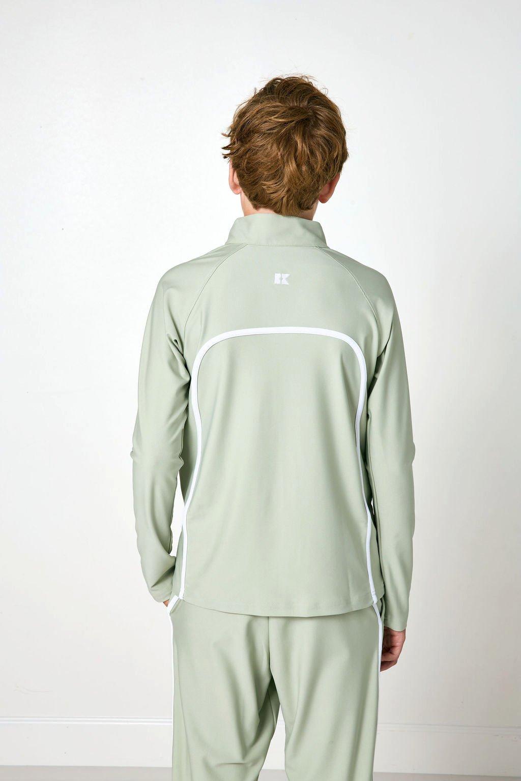 Retro Half Zip- Sage image number 4