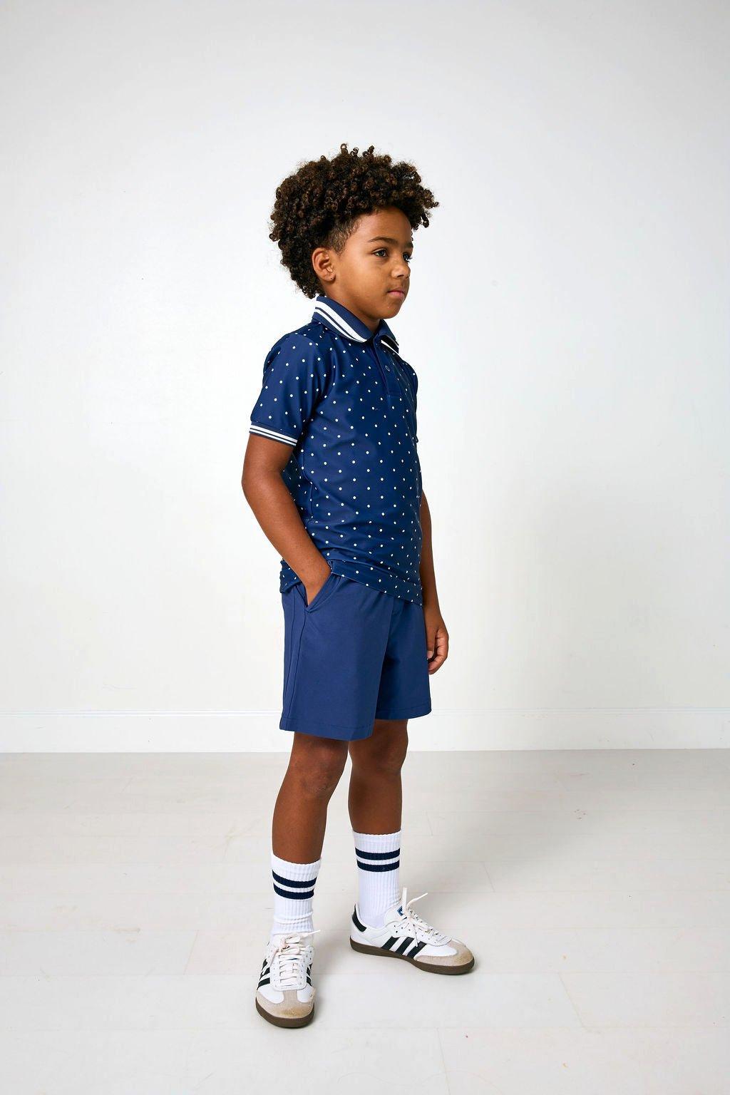 Boys Polo Shirt - Navy Dot image number 3
