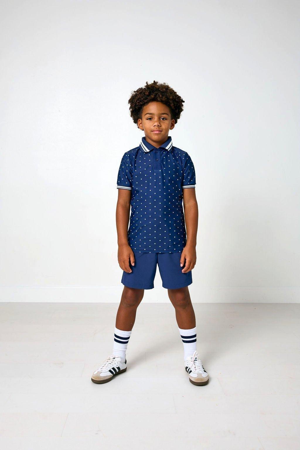 Boys Polo Shirt - Navy Dot image number 4