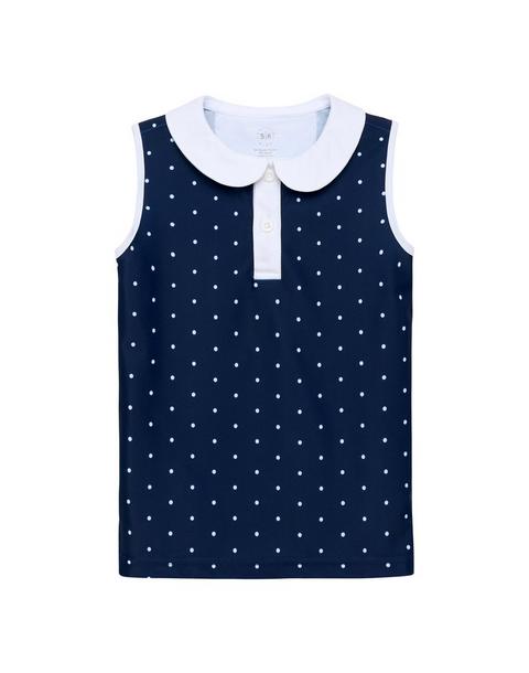 Girly Girls Tank Top- Navy Dot