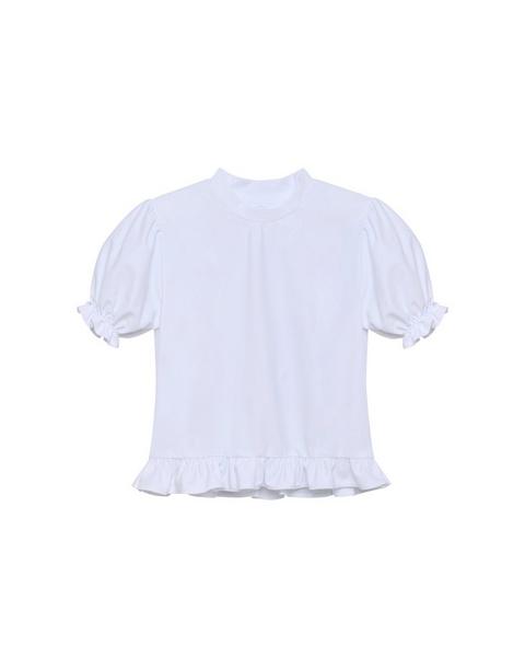 Ruffle Tee- White
