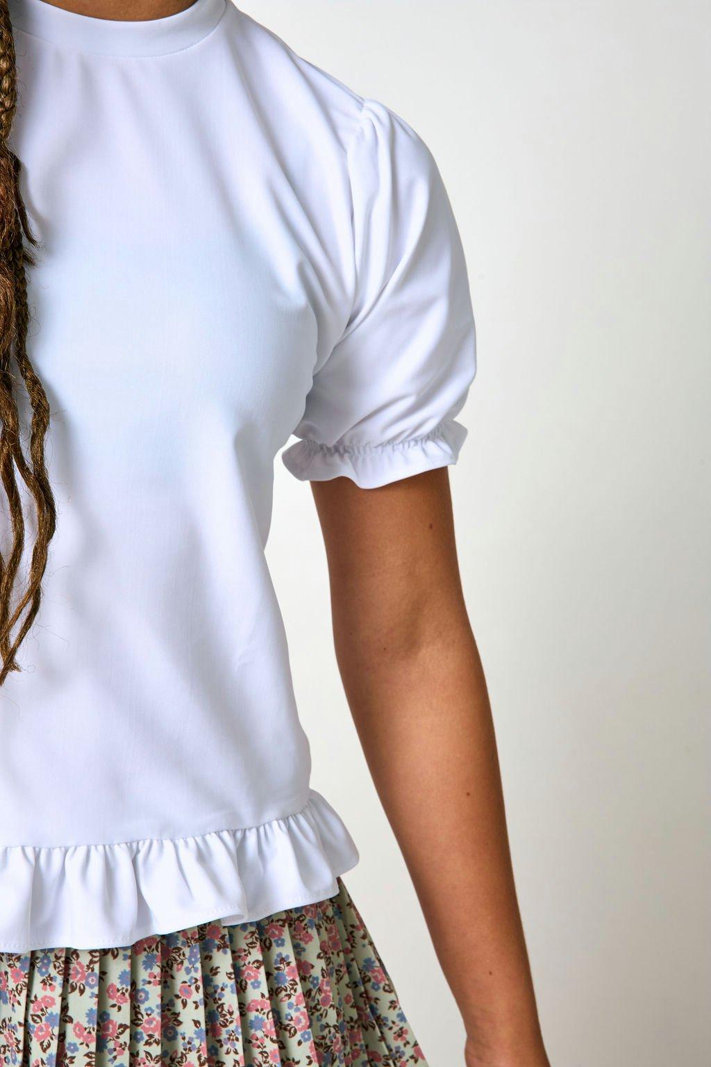 Ruffle Tee- White image number 3