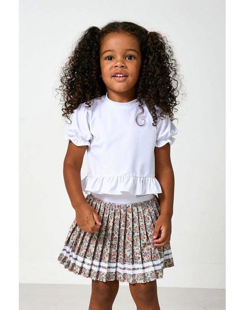 Ruffle Tee- White