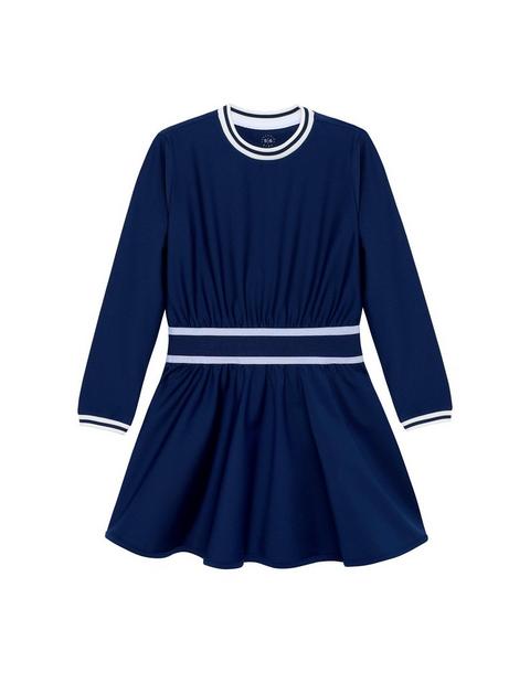 Club Long Sleeve Dress- Navy