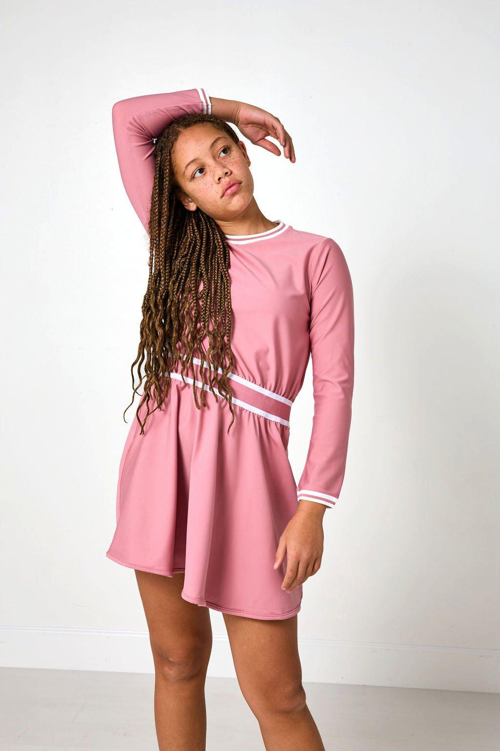 Club Long Sleeve Dress- Dusty Pink image number 3