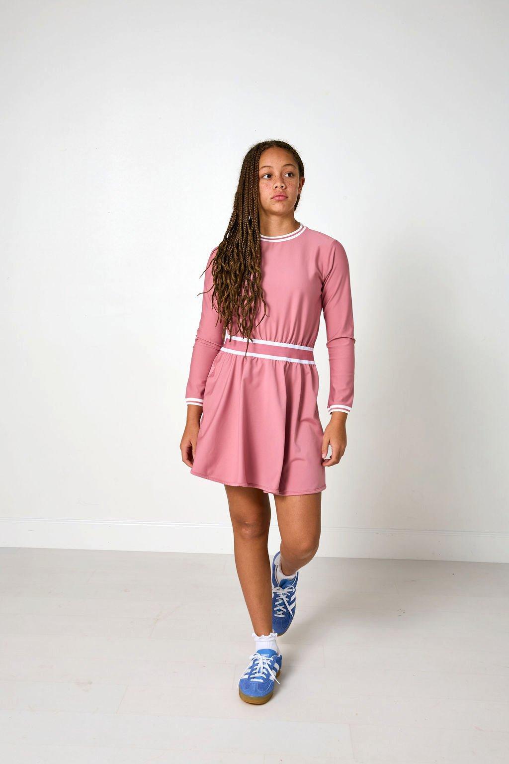 Club Long Sleeve Dress- Dusty Pink image number 1