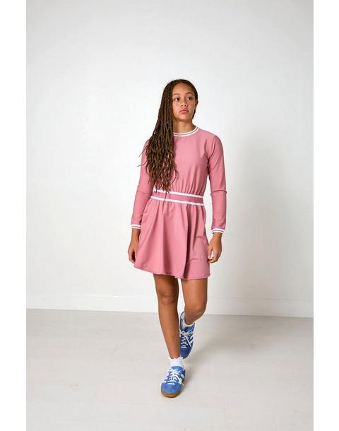 Club Long Sleeve Dress- Dusty Pink