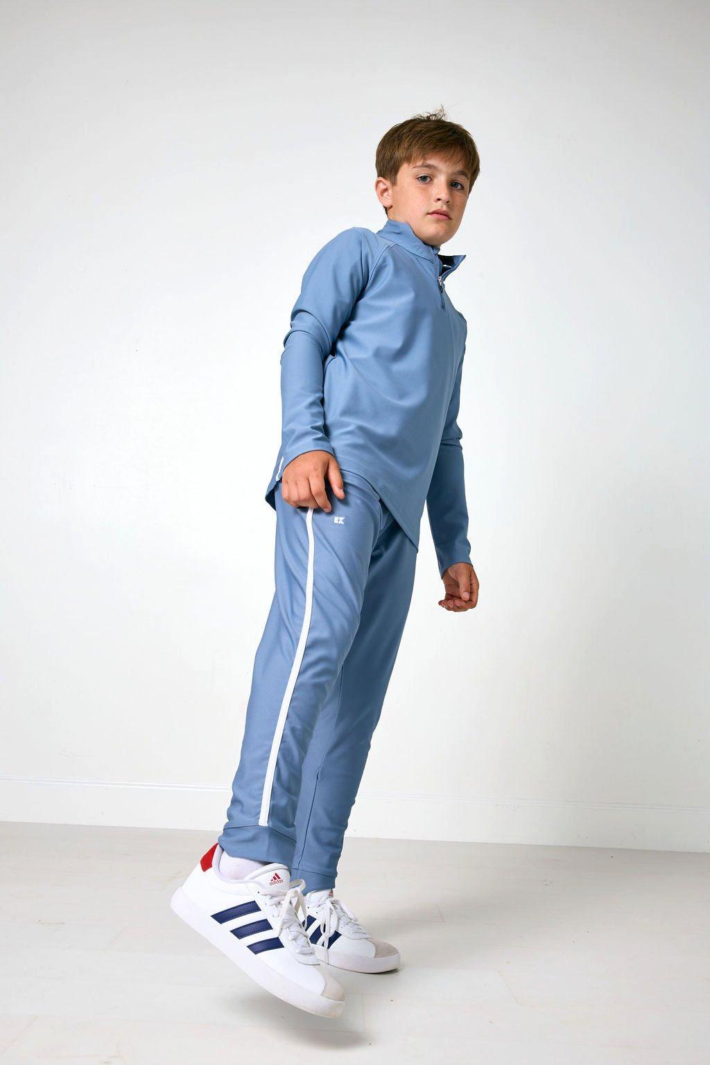 Boys Warm-Up Retro Jogger Pant- Slate image number 1