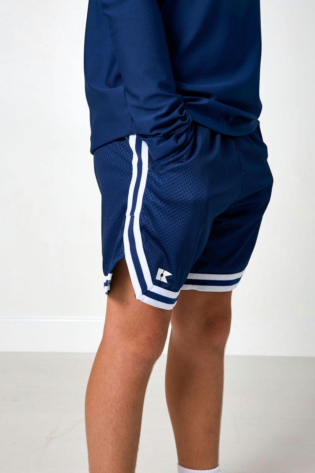 Boys Retro Mesh Basketball Short - Navy image number 2