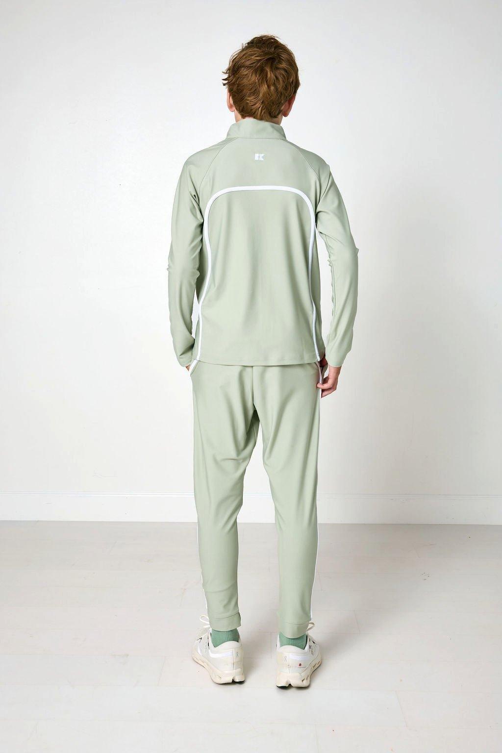 Boys Warm-Up Retro Jogger Pant- Sage image number 4