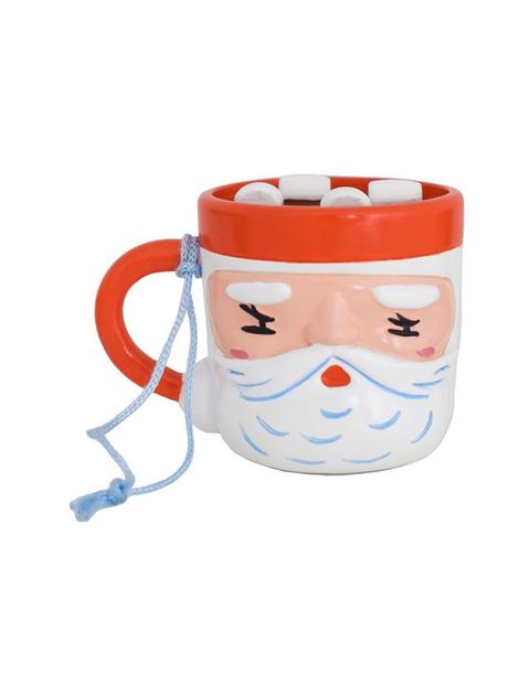 Baking Spirits Bright White Santa Mug Ornament