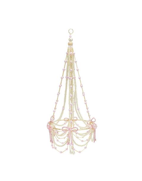 Pink Beaded Decorative Chandelier