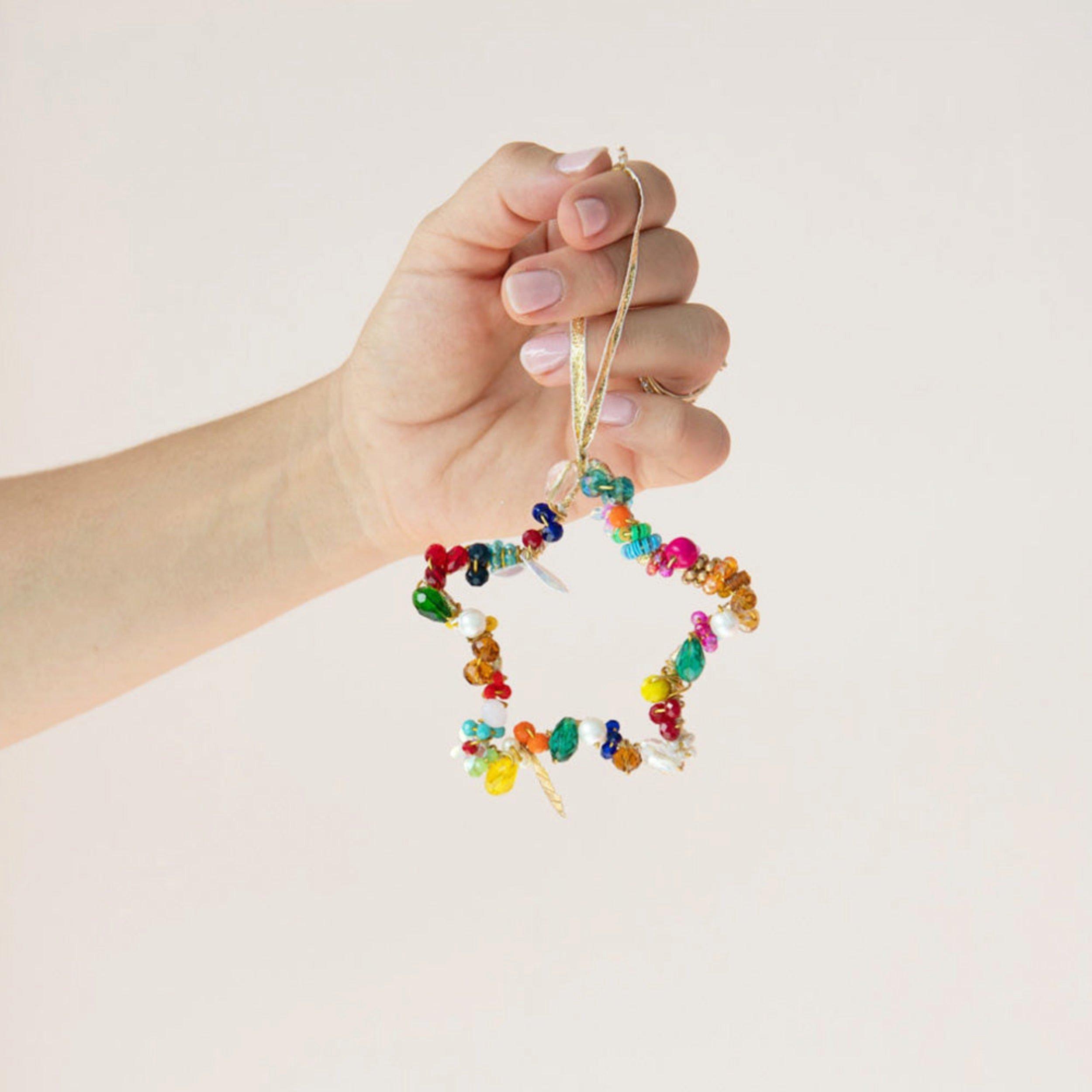 Beaded Star Christmas Ornament image number 2