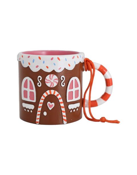 Baking Spirits Bright Gingerbread House Mug Ornament