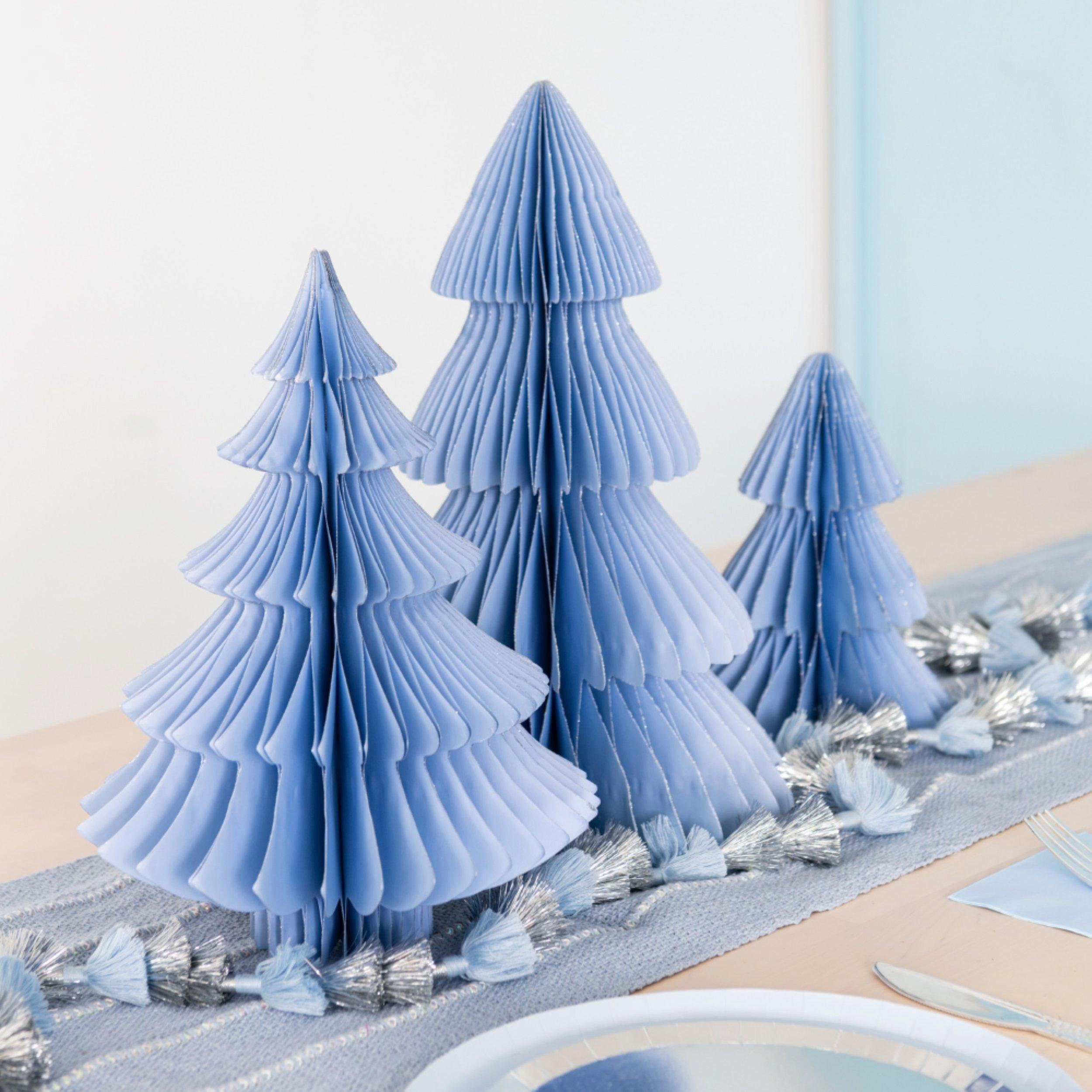 Blue Honeycomb Christmas Tree Set image number 3