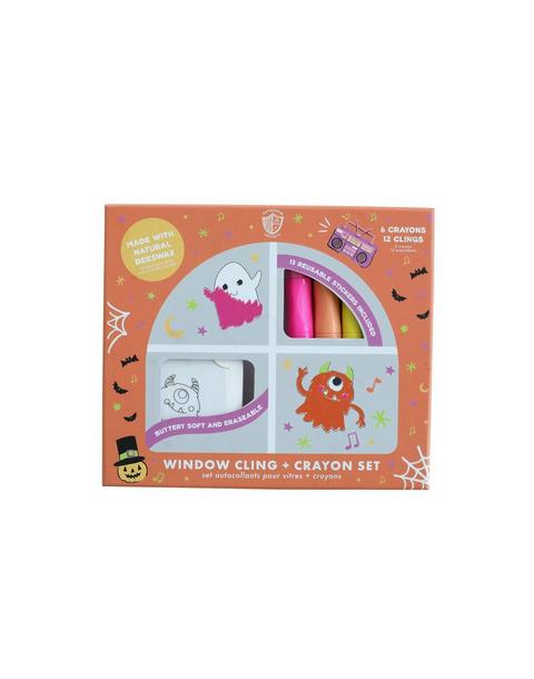 Monster Mash Window Cling + Crayon Set
