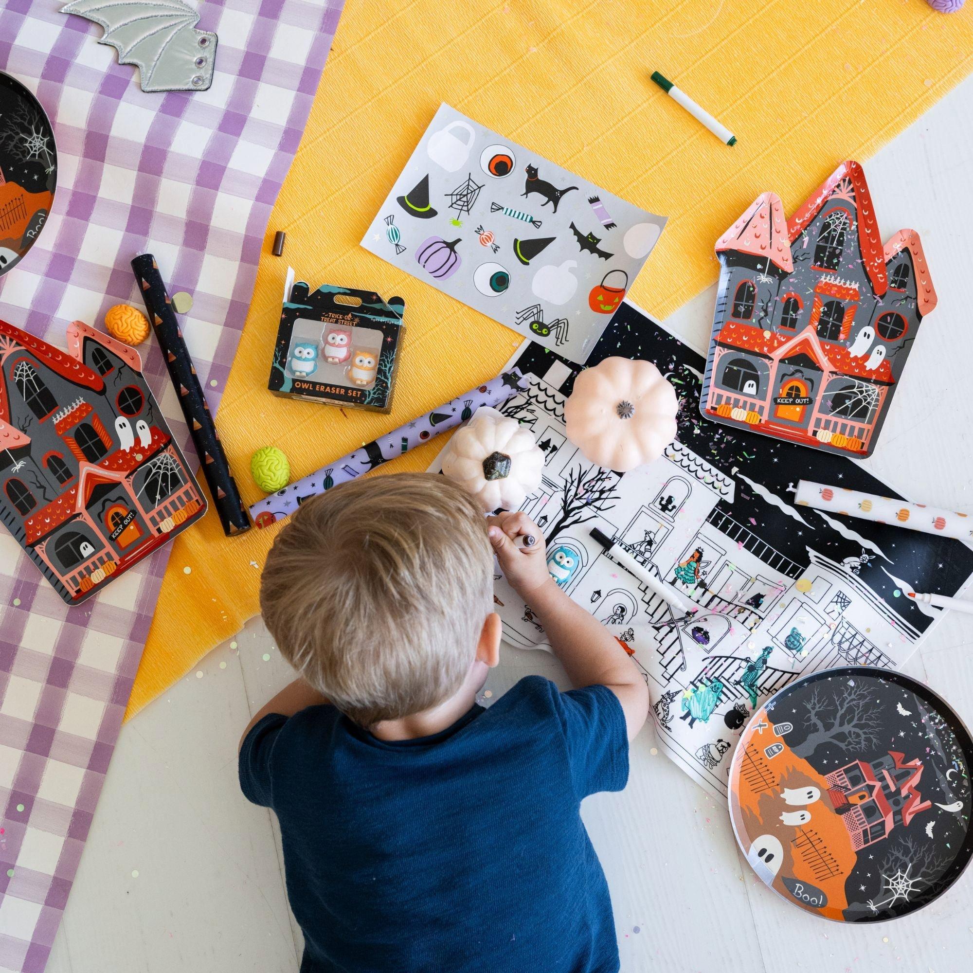 Trick or Treat Street Street Scene Reusable Silicone Coloring Mat image number 3