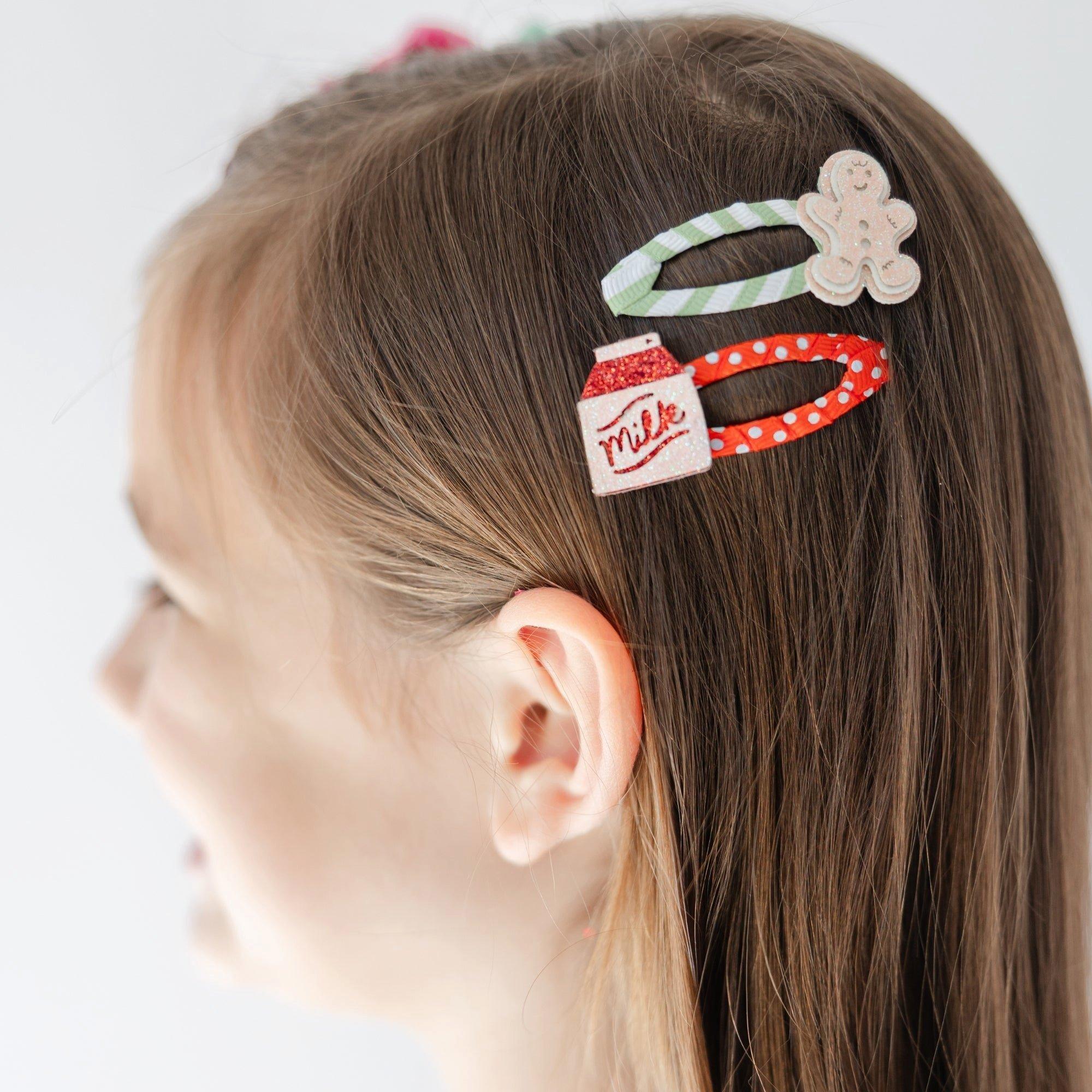 Baking Spirits Bright Milk & Cookies Hair Clip Set image number 1