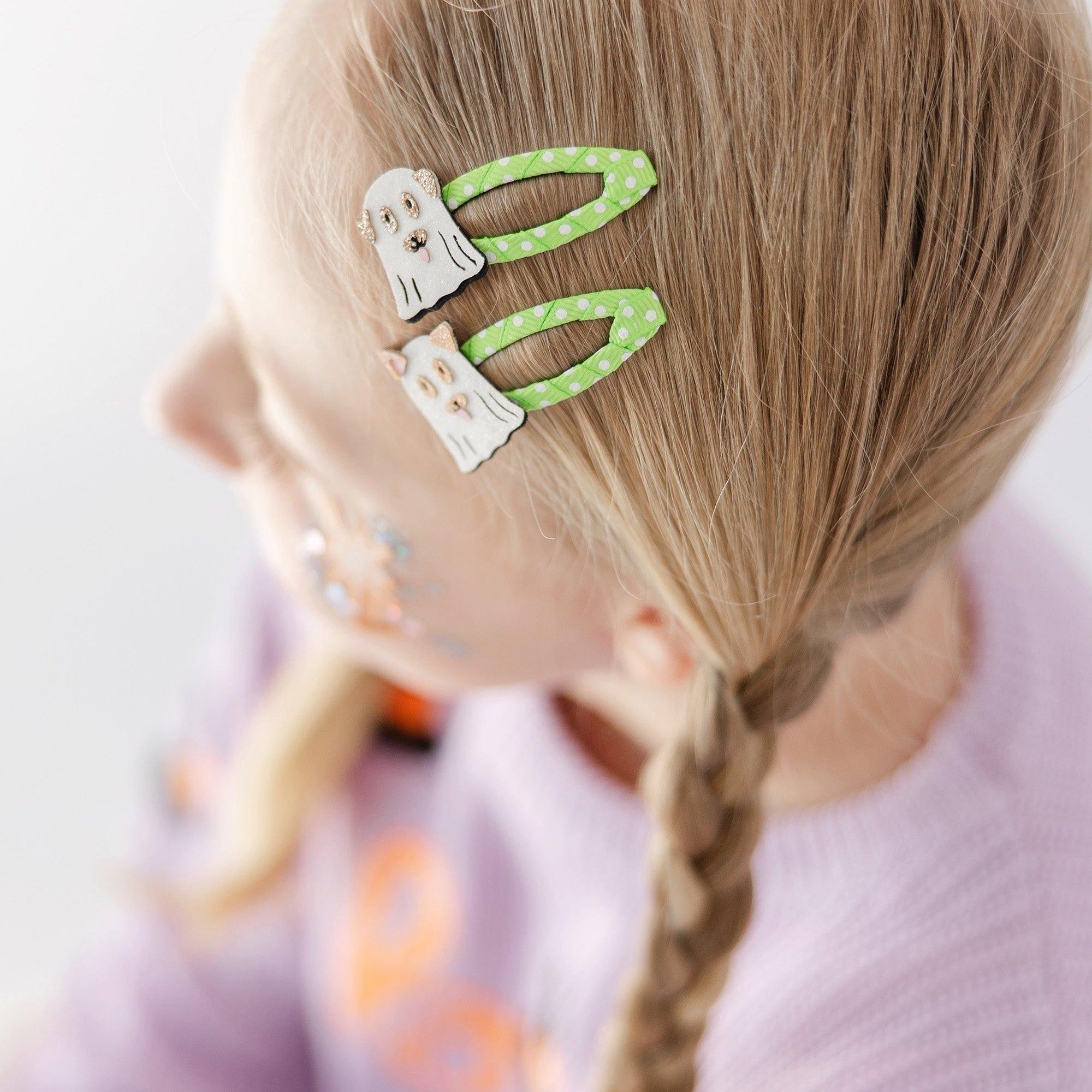 Trick or Treat Street Ghost Dog Hair Clip Set image number 2