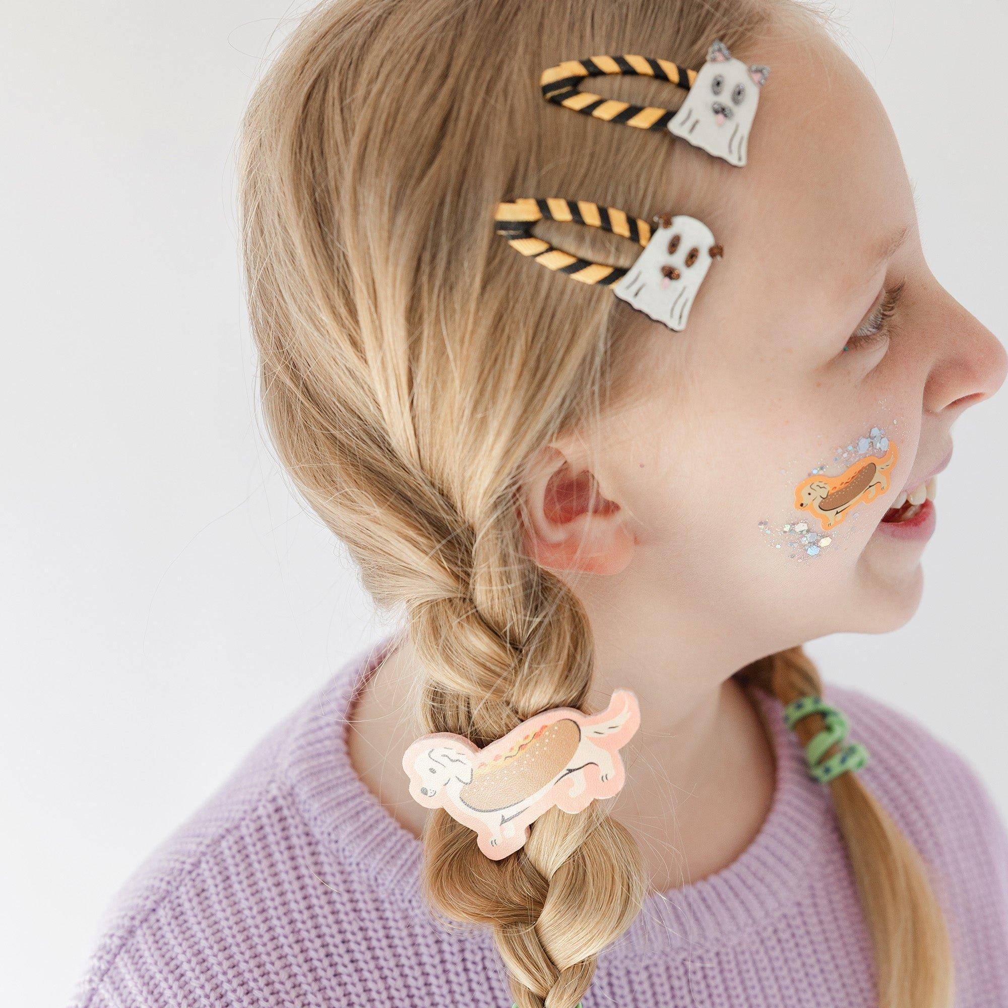 Trick or Treat Street Ghost Dog Hair Clip Set image number 1