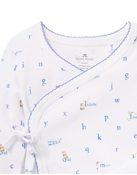 Baby Pima Wrap Set in Letters and Lullabies