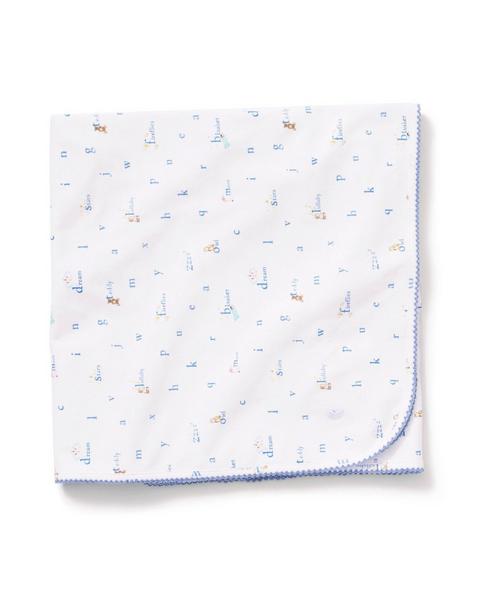 Pima Baby Blanket in Letters and Lullabies