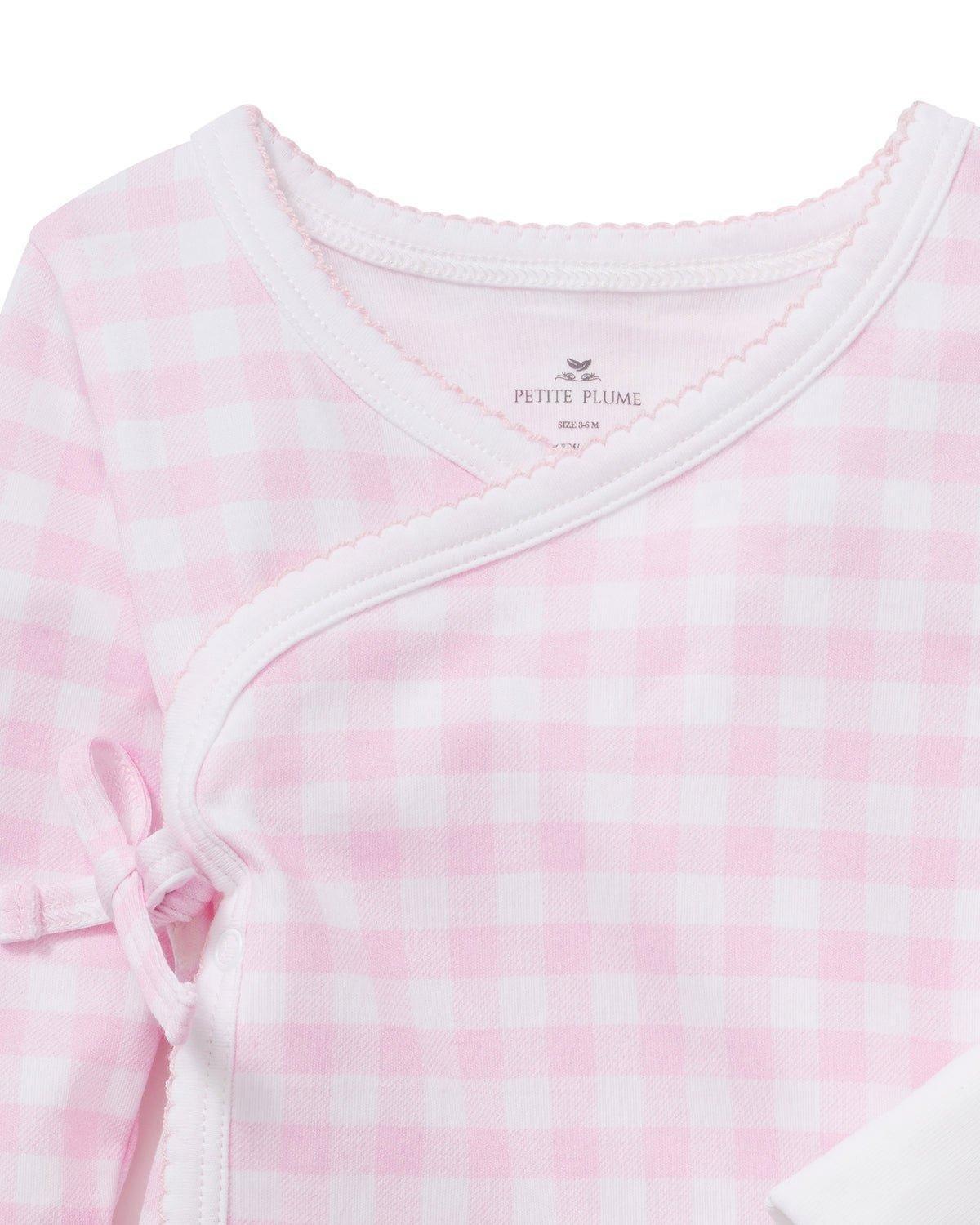 Baby Pima Wrap Set in Pink Gingham image number 1
