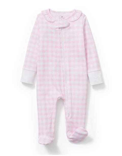 Baby's Pima Romper in Pink Gingham