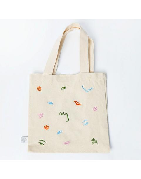Mini Embroidered Tote Bag