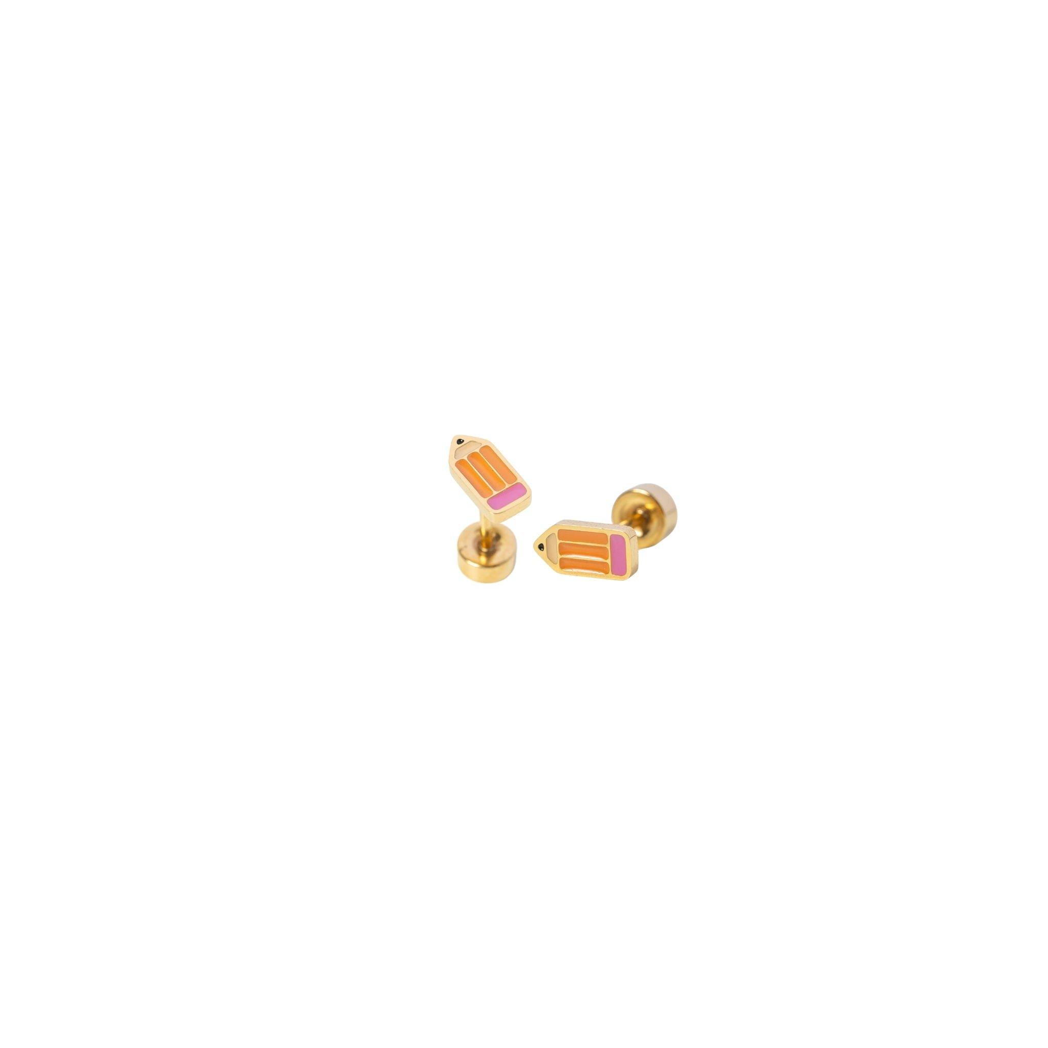 Pencil Flatback Stud Earrings image number 0