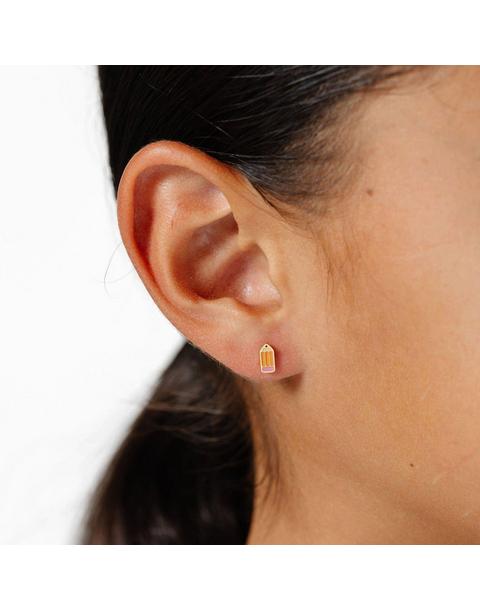 Pencil Flatback Stud Earrings