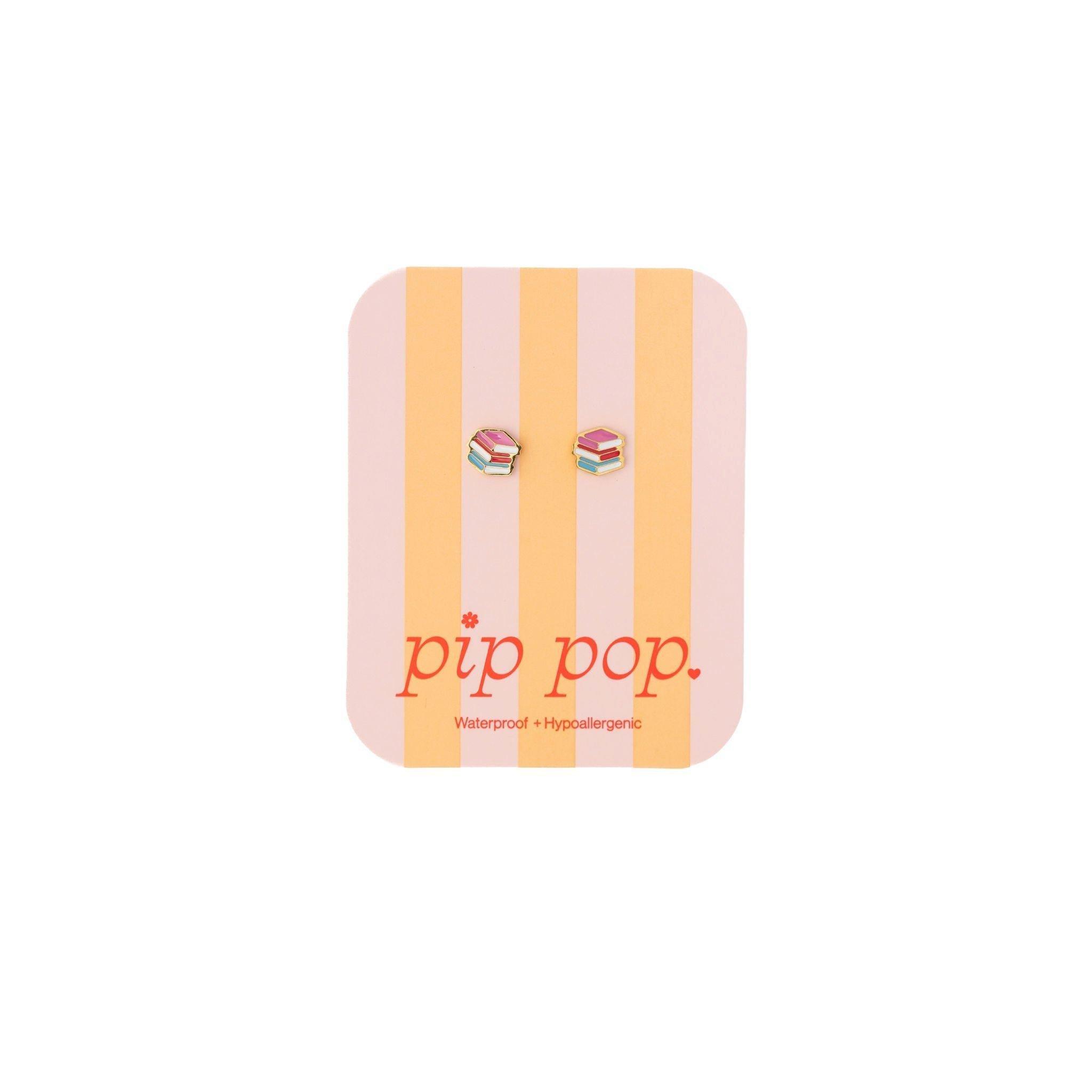 Book Flatback Stud Earrings image number 2